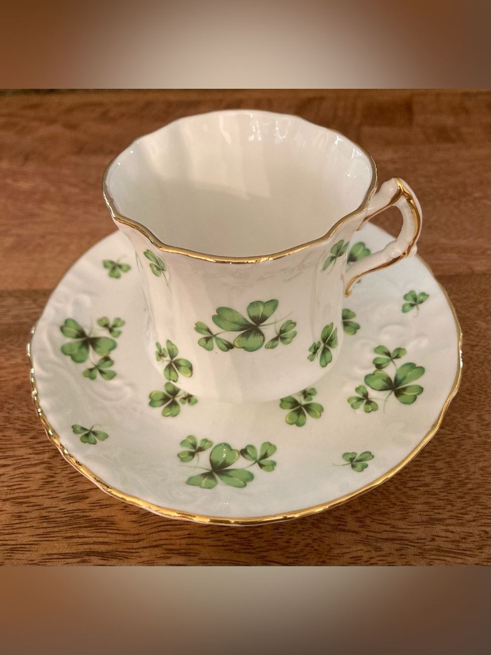 VTG Hammersley Spode Group Fine Bone China Shamrock Cup & Saucer